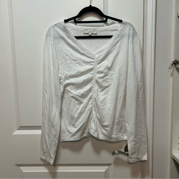LOFT Tops - LOFT Women's Classic White Long Sleeve Top